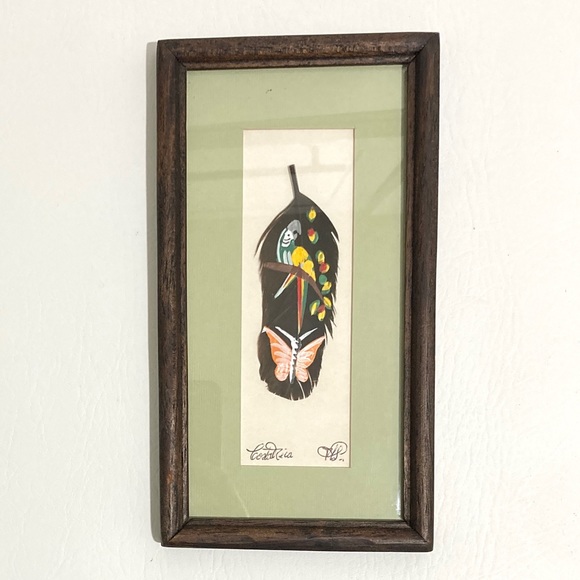 LAST CHANCE 😍 Set 2, Hand-painted Costa Rican Feather - Picture 9 of 13